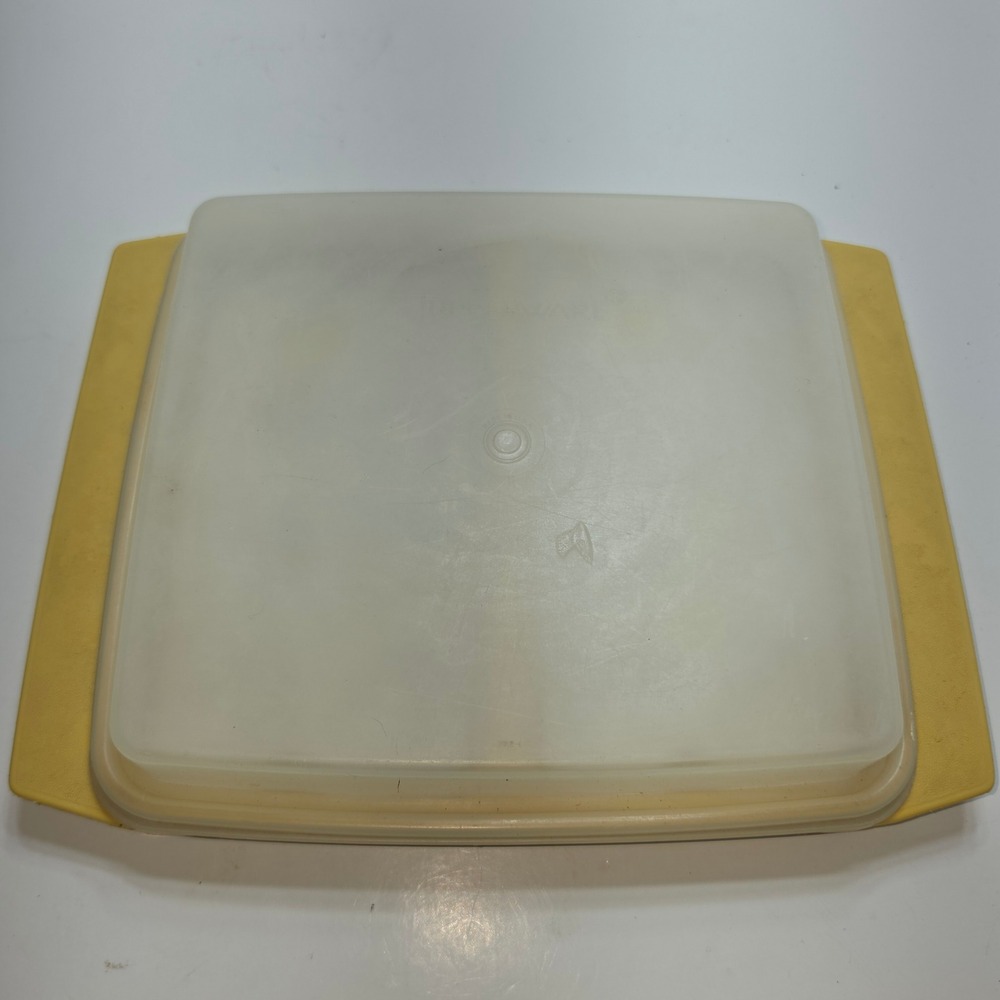 Vintage Tupperware Deviled Egg Carrier Harvest Gold 723-1 722-1 with Lid 721-1